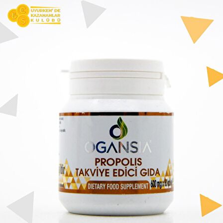 Organsia PROPOLIS Vitamin TAKVİYE EDİCİ GIDA 60 Tablet 600mg