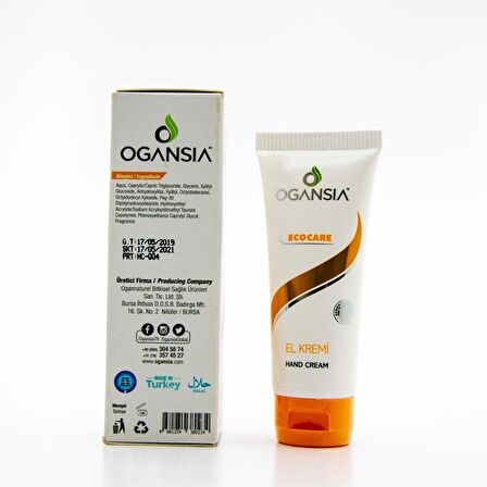 Ogansia EL BAKIM KREMİ EcoSkinCare *Test Edildi ONAYLANDI* 75ml