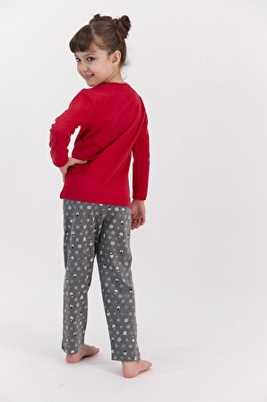 Rolypoly Sweat Dreams Kırmızı Kız Çocuk Pijama Takımı