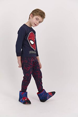 Spiderman Lisanslı Lacivert Erkek Çocuk Pijama Takımı