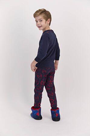 Spiderman Lisanslı Lacivert Erkek Çocuk Pijama Takımı