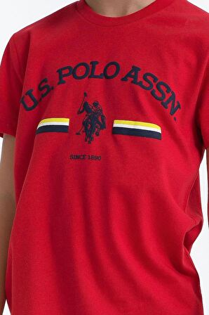 U.s. Polo Assn Kırmızı Lacivert Erkek Çocuk Bisikler Yaka Bermuda Takım