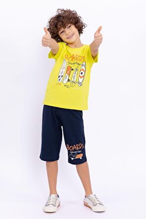 Rolypoly Boards Gangster Limon Sarısı Erkek Çocuk Kapri Takım