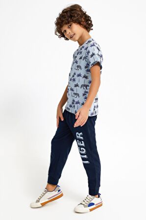 Rolypoly Tiger Duman Mavisi Erkek Çocuk Pijama Takımı