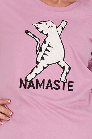 Arnetta Namaste Pembe Kadın Uzun Kol Pijama Takım
