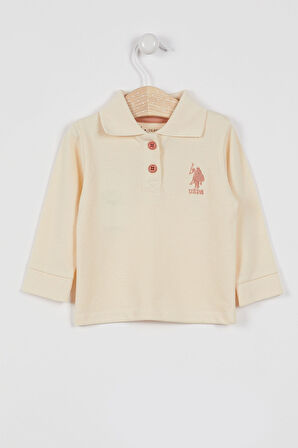 Lisanslı Classic Fildişi Bebek Uzun Kol Yakalı Sweatshirt