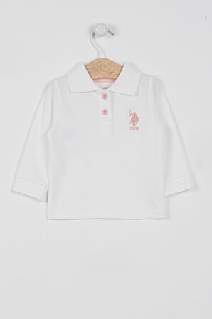 Lisanslı Classic Krem Bebek Uzun Kol Yakalı Sweatshirt