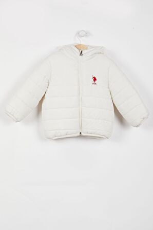 U.S. Polo Assn Lisanslı Ekru Bebek Mont
