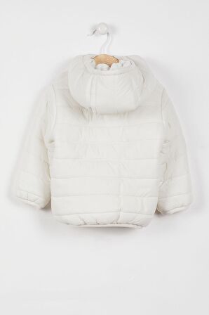 U.S. Polo Assn Lisanslı Ekru Bebek Mont