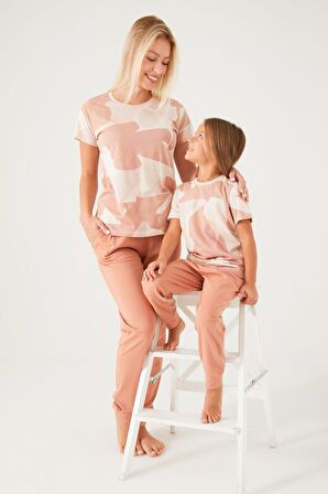 ARNETTA AR2401-S Cute Bej Kadın Kısa Kol Pijama Takım