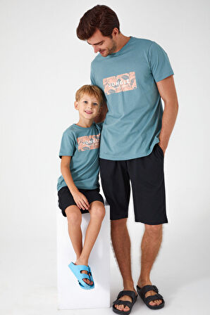 Arnetta Tropic Petrol Erkek Bermuda Takım