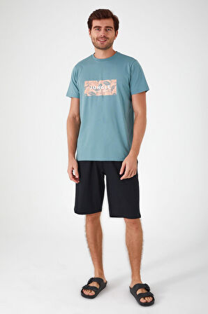 Arnetta Tropic Petrol Erkek Bermuda Takım