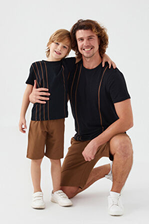 ARNETTA BABA OĞUL BERMUDA İKİLİ TAKIM SİYAH