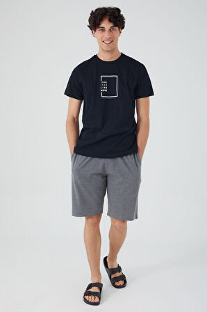 Arnetta Think Less Live More Siyah Erkek Bermuda Takım