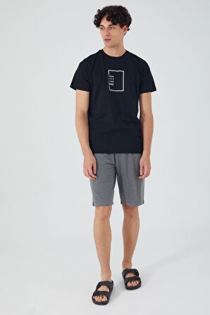 Arnetta Think Less Live More Siyah Erkek Bermuda Takım