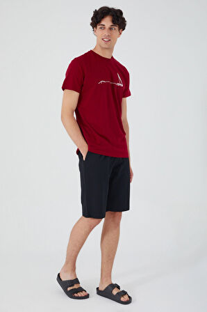 Arnetta Keep Sailing Koyu Kırmızı Erkek Bermuda Takım