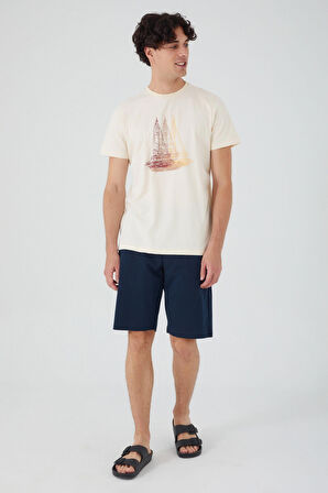 Arnetta Sailing And Sea Kırık Beyaz Erkek Bermuda Takım