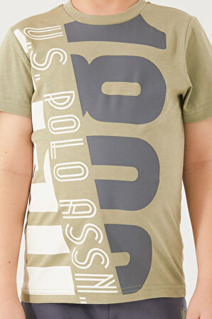 U.S. Polo Assn Big Written Açık Haki Erkek Çocuk Bermuda Takım