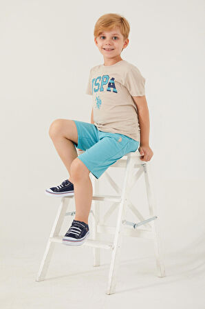 U.S. Polo Assn İntensely Comfortable Kum Erkek Çocuk Bermuda Takım