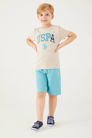 U.S. Polo Assn İntensely Comfortable Kum Erkek Çocuk Bermuda Takım