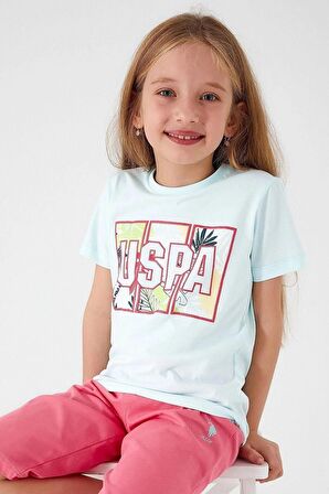 U.S. Polo Assn. U.s. Polo Assn Colorful Leaves Yeşil Kız Çocuk Kapri Takım