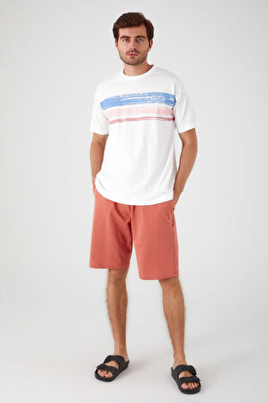 Rolypoly Surf Club Krem Erkek Bermuda Takım