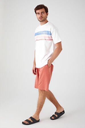 Rolypoly Surf Club Krem Erkek Bermuda Takım