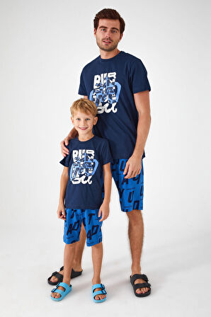 Rolypoly Burn Fat Not Oil Lacivert Erkek Bermuda Takım