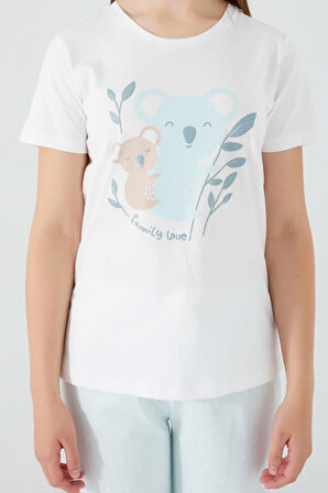 Rolypoly Bears Krem Kadın Kısa Kol Pijama Takım