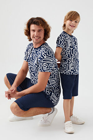 Arnetta Maze Lacivert Erkek Bermuda Takım