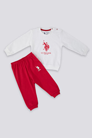 U.S. Polo Assn Elegant Krem Bebek Sweatshirt Takım