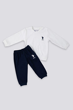 U.S. Polo Assn The Elegance Of İnnocence Krem Bebek Sweatshirt Takım