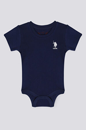 U.S. Polo Assn İnner Peace Lacivert Bebek Body Zıbın