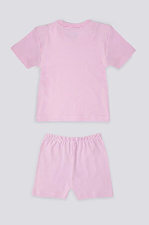 U.S. Polo Assn Candy Pink Açık Pembe Bebek Tshirt Takım