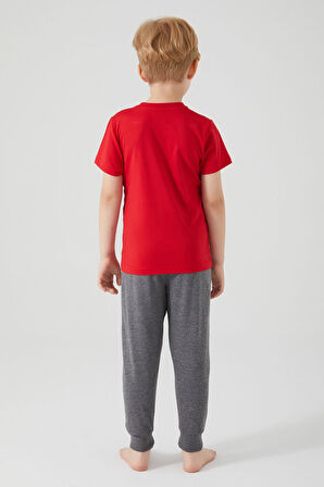 Spiderman Ring Kırmızı Erkek Çocuk Kısa Kol Pijama Takım