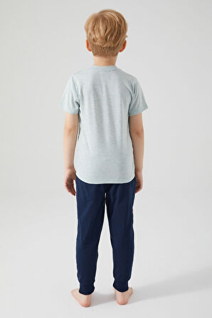 Spider Man D4750-3 Çocuk  Yeşil Melanj Pijama