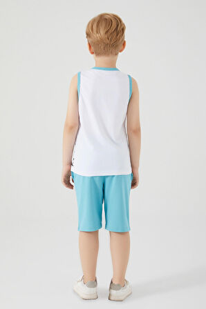 Spiderman Shadowed Mavi Beyaz Erkek Çocuk Bermuda Takım