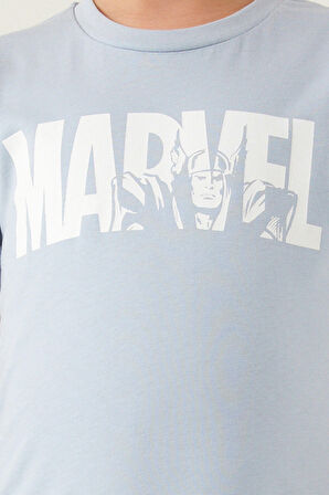 Marvel Comics Captain America Gökyüzü Mavisi Erkek Çocuk Bermuda Takım