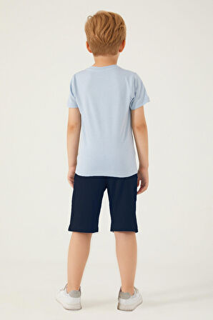 Marvel Comics Captain America Gökyüzü Mavisi Erkek Çocuk Bermuda Takım