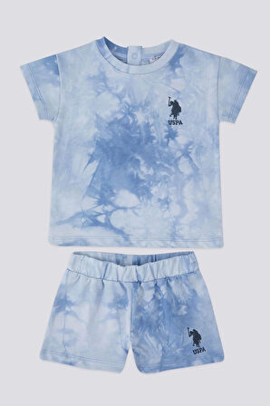 ERKEK BEBEK 2 Lİ KISA KOL t-shirt TAKIM - MAVİ BATİK