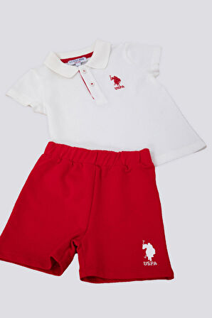 U.S. Polo Assn Noble Krem Bebek Polo Yaka Tshirt Takım