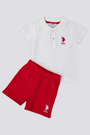 U.S. Polo Assn Noble Krem Bebek Polo Yaka Tshirt Takım