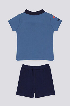 U.S. Polo Assn Azure Mavi Bebek Polo Yaka Tshirt Takım