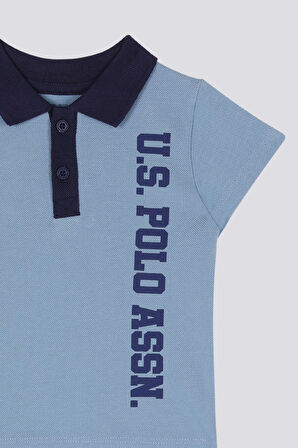 U.S. Polo Assn Azure Açık Mavi Bebek Polo Yaka Tshirt Takım