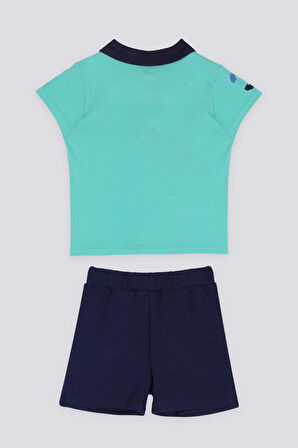 U.S. Polo Assn Azure Mavi Bebek Polo Yaka Tshirt Takım