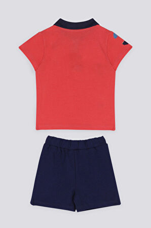 U.S. Polo Assn Azure Mavi Bebek Polo Yaka Tshirt Takım