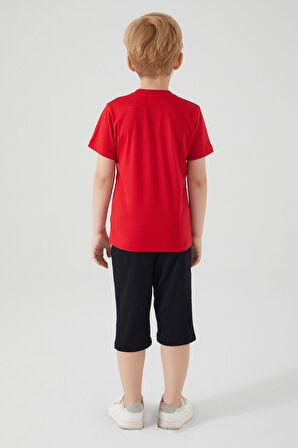 Avangers Four Heroes Kırmızı Erkek Çocuk Kapri Takım