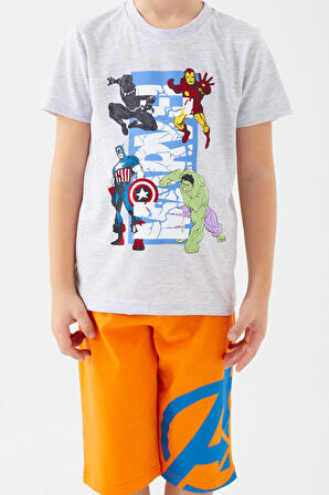 Avangers Four Heroes Açık Gri Erkek Çocuk Kapri Takım