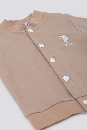 U.S. Polo Assn Fine Weaving Açık Kahverengi Bebek Hırka