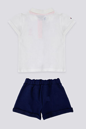 Creamy İntensity Beyaz Bebek Tshirt Şort Takım